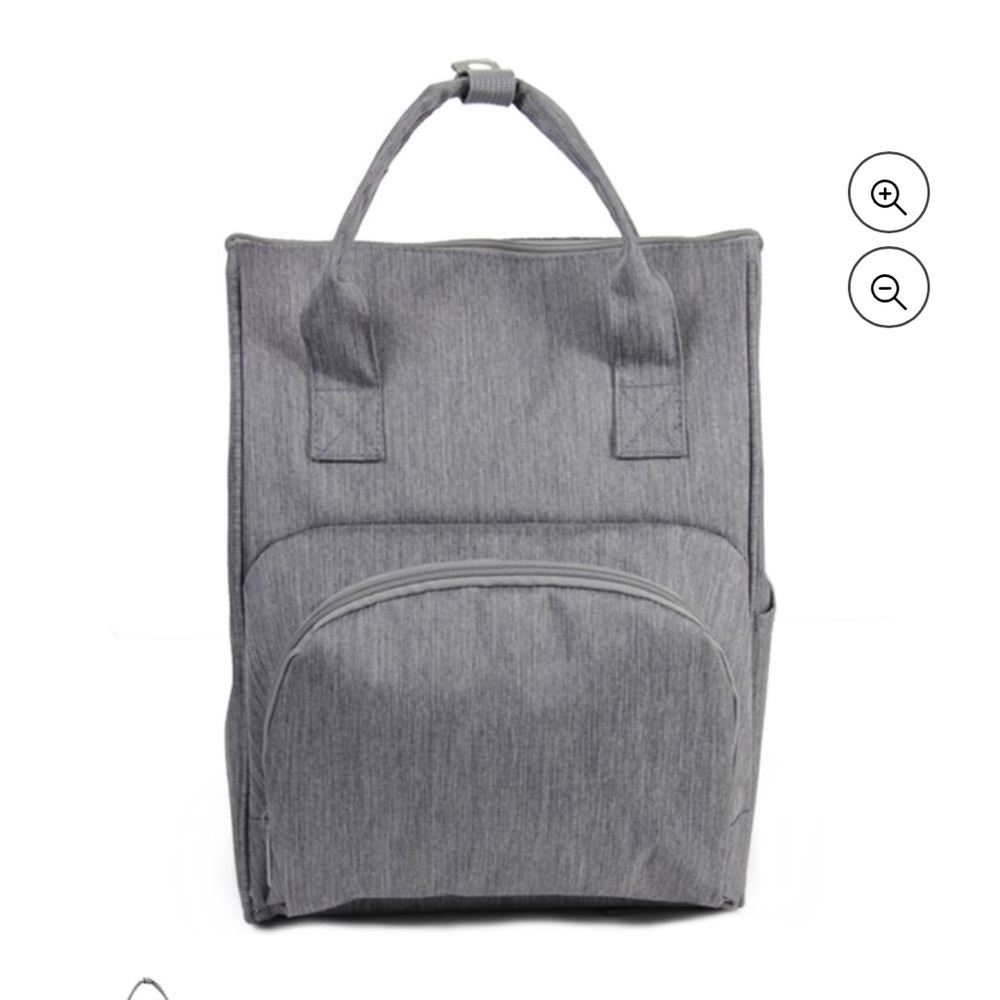 NWT Baby Toddler Insulated Diaper Bottle Travel Backpack Bag Gray